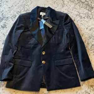 J Crew x Marie Marot velvet blazer
